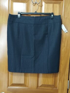 🆕 George Career Black Denim Lined Stretchy Pencil Skirt, Plus Size 18, NWT